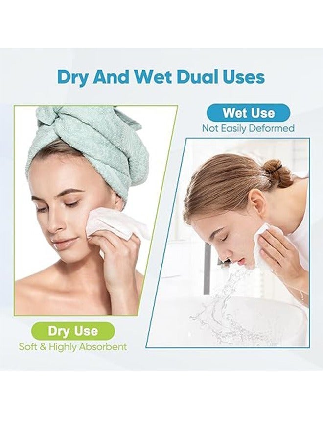 وجه للاستخدام مرة واحدة، مناديل وجه قطنية 100%، مناديل جافة لإزالة المكياج فائقة النعومة، مناديل سميكة لتنظيف الوجه، مناديل وجه يومية لطيفة على البشرة، منشفة وجه نظيفة قابلة للتحلل الحيوي، مناديل وجه ناعمة محمولة للبشرة الحساسة ولتنظيف الوجه للأطفال والعناية الشخصية والسفر (20*15 سم) - Image 5